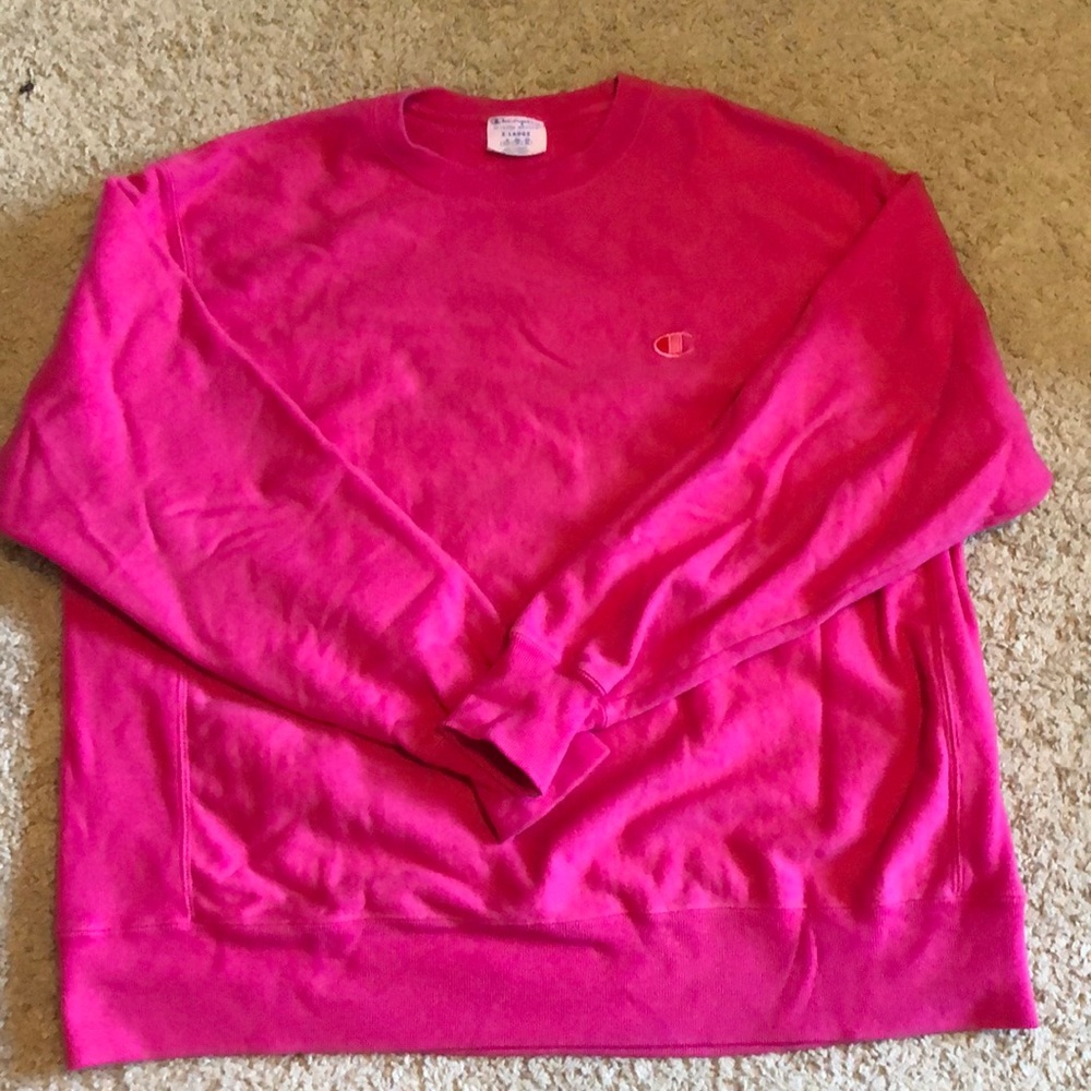 Hot Pink Champion Crewneck